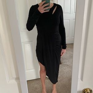 Express long sleeve high low dress